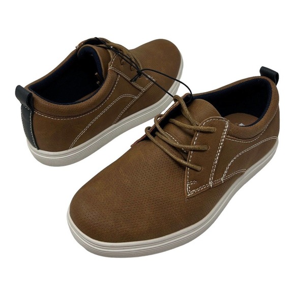 Steve Madden Other - Steve Madden Bprizely Boys Size 1 Brown Oxford Lace Dress Formal Casual Shoes